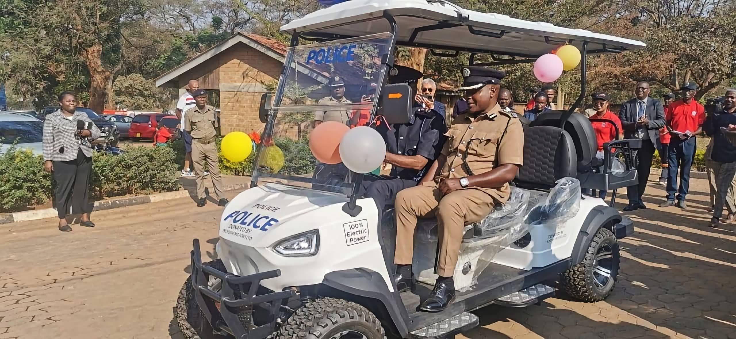 Malawi Police receive donated electric patrol car and motorbike in bid to cut costs and boost crime response times